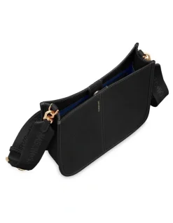 MAISON de SABRÉ The Leather Saddle Bag in Black Caviar