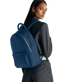 MAISON de SABRÉ The Leather Backpack in Pacific Blue