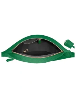 MAISON de SABRÉ The Leather Sling Bag in Emerald Green