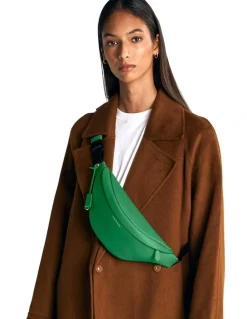 MAISON de SABRÉ The Leather Sling Bag in Emerald Green