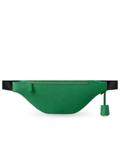 MAISON de SABRÉ The Leather Sling Bag in Emerald Green