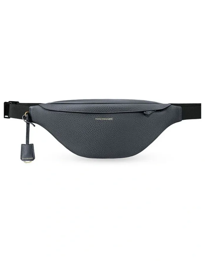 MAISON de SABRÉ The Leather Sling Bag in Graphite Grey