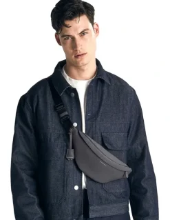 MAISON de SABRÉ The Leather Sling Bag in Graphite Grey