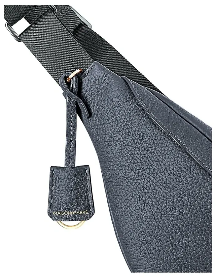 MAISON de SABRÉ The Leather Sling Bag in Graphite Grey