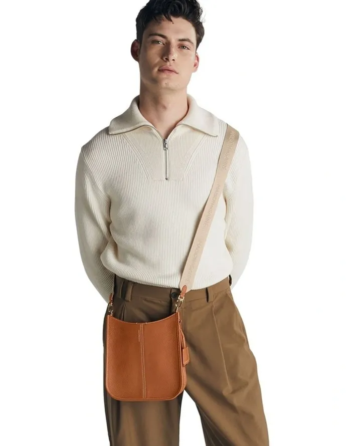 MAISON de SABRÉ The Leather Saddle Bag in Pecan Brown