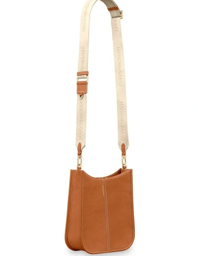 MAISON de SABRÉ The Leather Saddle Bag in Pecan Brown