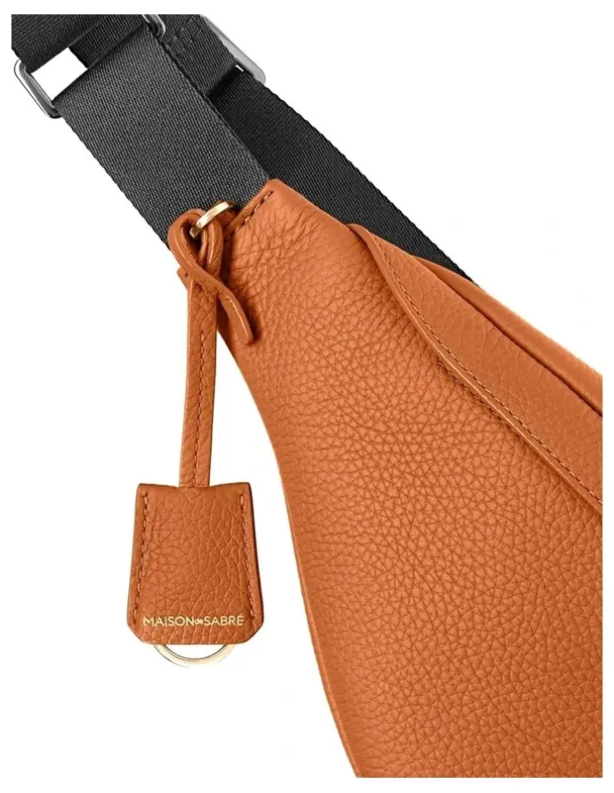 MAISON de SABRÉ The Leather Sling Bag in Pecan Brown