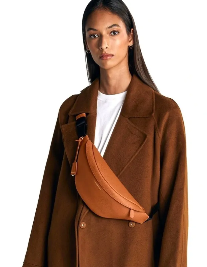 MAISON de SABRÉ The Leather Sling Bag in Pecan Brown