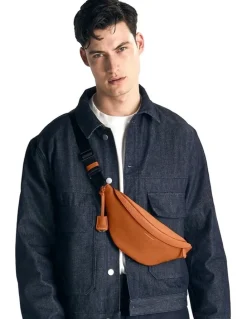MAISON de SABRÉ The Leather Sling Bag in Pecan Brown
