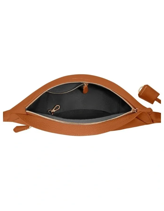 MAISON de SABRÉ The Leather Sling Bag in Pecan Brown