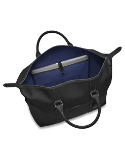 MAISON de SABRÉ The Leather Duffle Bag in Black Caviar