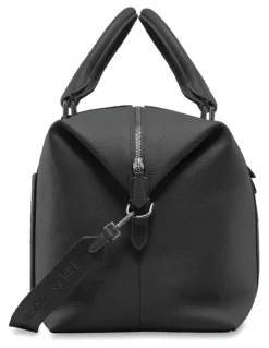 MAISON de SABRÉ The Leather Duffle Bag in Black Caviar