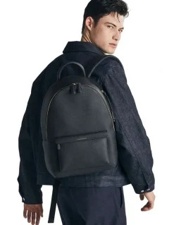 MAISON de SABRÉ The Leather Backpack in Black Caviar