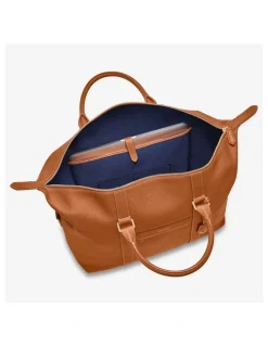 MAISON de SABRÉ The Leather Duffle Bag in Pecan Brown
