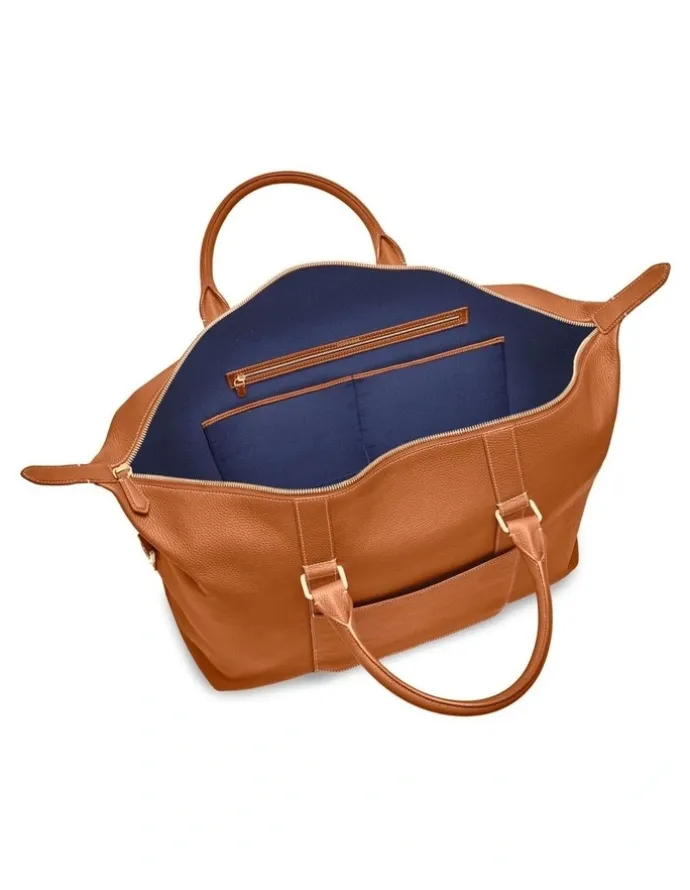 MAISON de SABRÉ The Leather Duffle Bag in Pecan Brown