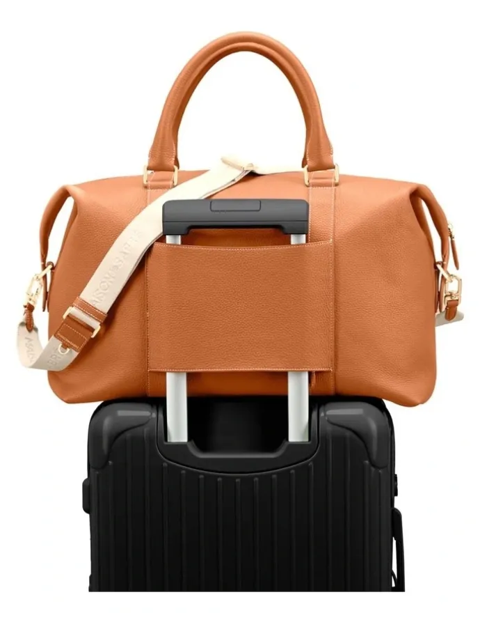 MAISON de SABRÉ The Leather Duffle Bag in Pecan Brown
