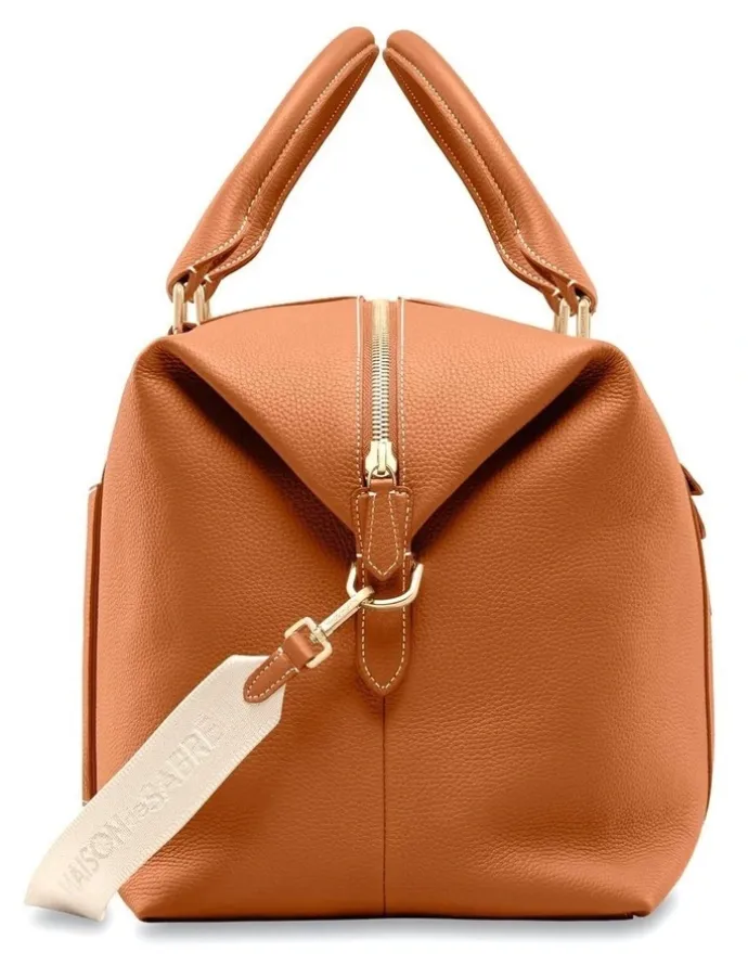 MAISON de SABRÉ The Leather Duffle Bag in Pecan Brown