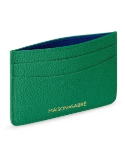 MAISON de SABRÉ The Leather Card Holder in Emerald Green