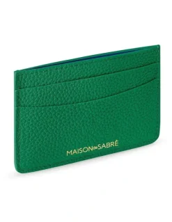 MAISON de SABRÉ The Leather Card Holder in Emerald Green