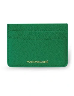 MAISON de SABRÉ The Leather Card Holder in Emerald Green