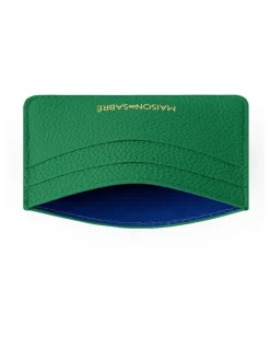 MAISON de SABRÉ The Leather Card Holder in Emerald Green