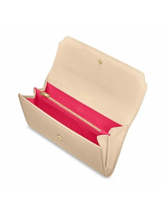 MAISON de SABRÉ The Long Flap Wallet in Saharan Fuchsia