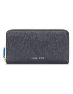 MAISON de SABRÉ The Long Zip Wallet in Graphite Sky
