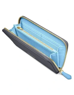 MAISON de SABRÉ The Long Zip Wallet in Graphite Sky