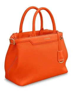 MAISON de SABRÉ The Medium Palais Leather Top Handle Bag in Manhattan Orange