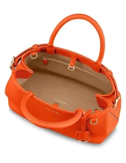 MAISON de SABRÉ The Medium Palais Leather Top Handle Bag in Manhattan Orange