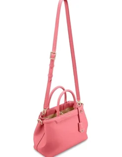 MAISON de SABRÉ The Medium Palais Leather Top Handle Bag in Candy Pink