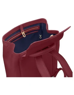 MAISON de SABRÉ The Medium Soft Leather Backpack in Plum Red