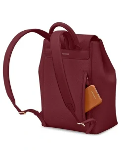 MAISON de SABRÉ The Medium Soft Leather Backpack in Plum Red