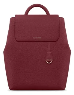 MAISON de SABRÉ The Medium Soft Leather Backpack in Plum Red