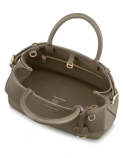 MAISON de SABRÉ The Medium Palais Leather Top Handle Bag in Cashmere Clay