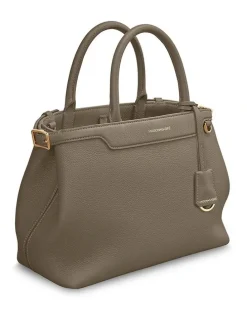 MAISON de SABRÉ The Medium Palais Leather Top Handle Bag in Cashmere Clay