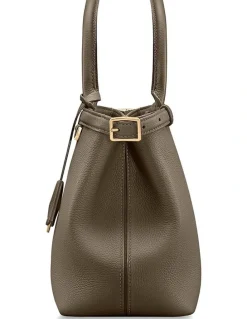 MAISON de SABRÉ The Medium Palais Leather Top Handle Bag in Cashmere Clay