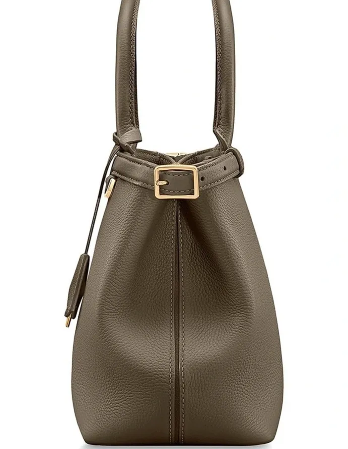 MAISON de SABRÉ The Medium Palais Leather Top Handle Bag in Cashmere Clay