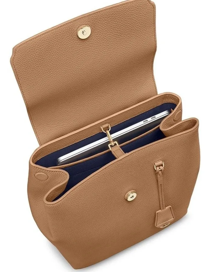 MAISON de SABRÉ The Medium Soft Leather Backpack in Sandstone Brown