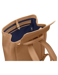 MAISON de SABRÉ The Medium Soft Leather Backpack in Sandstone Brown