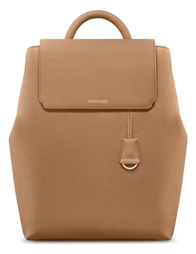 MAISON de SABRÉ The Medium Soft Leather Backpack in Sandstone Brown