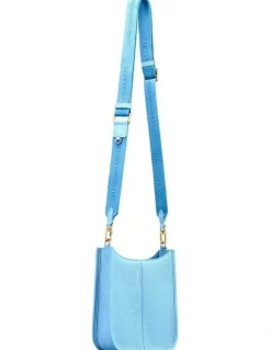 MAISON de SABRÉ The Mini Leather Saddle Bag in Sky Blue