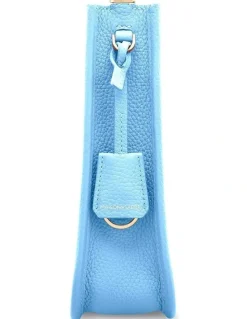 MAISON de SABRÉ The Mini Leather Saddle Bag in Sky Blue