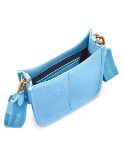 MAISON de SABRÉ The Mini Leather Saddle Bag in Sky Blue