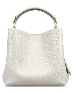 MAISON de SABRÉ The Mini Leather Bucket Bag in Foam Cashmere
