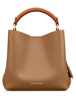 MAISON de SABRÉ The Mini Leather Bucket Bag in Manhattan Sandstone