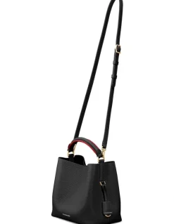 MAISON de SABRÉ The Mini Leather Bucket Bag in Rouge Noir