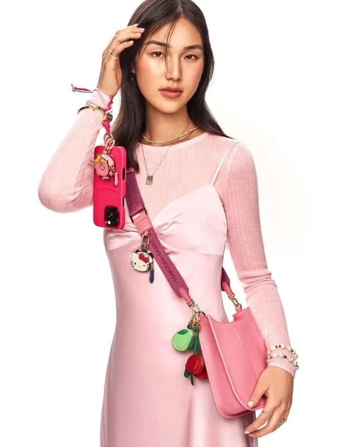 MAISON de SABRÉ The Mini Leather Saddle Bag in Candy Pink