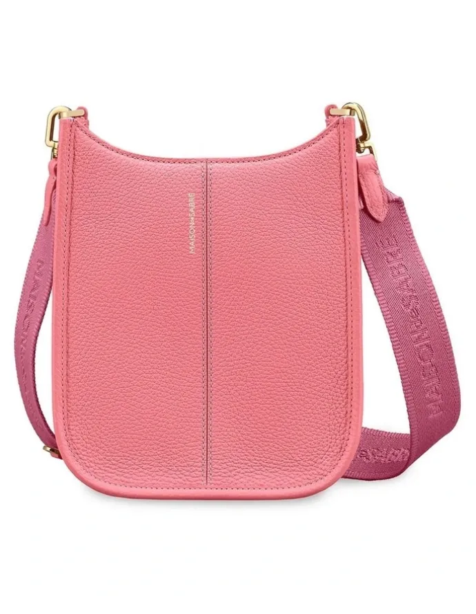 MAISON de SABRÉ The Mini Leather Saddle Bag in Candy Pink