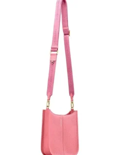 MAISON de SABRÉ The Mini Leather Saddle Bag in Candy Pink